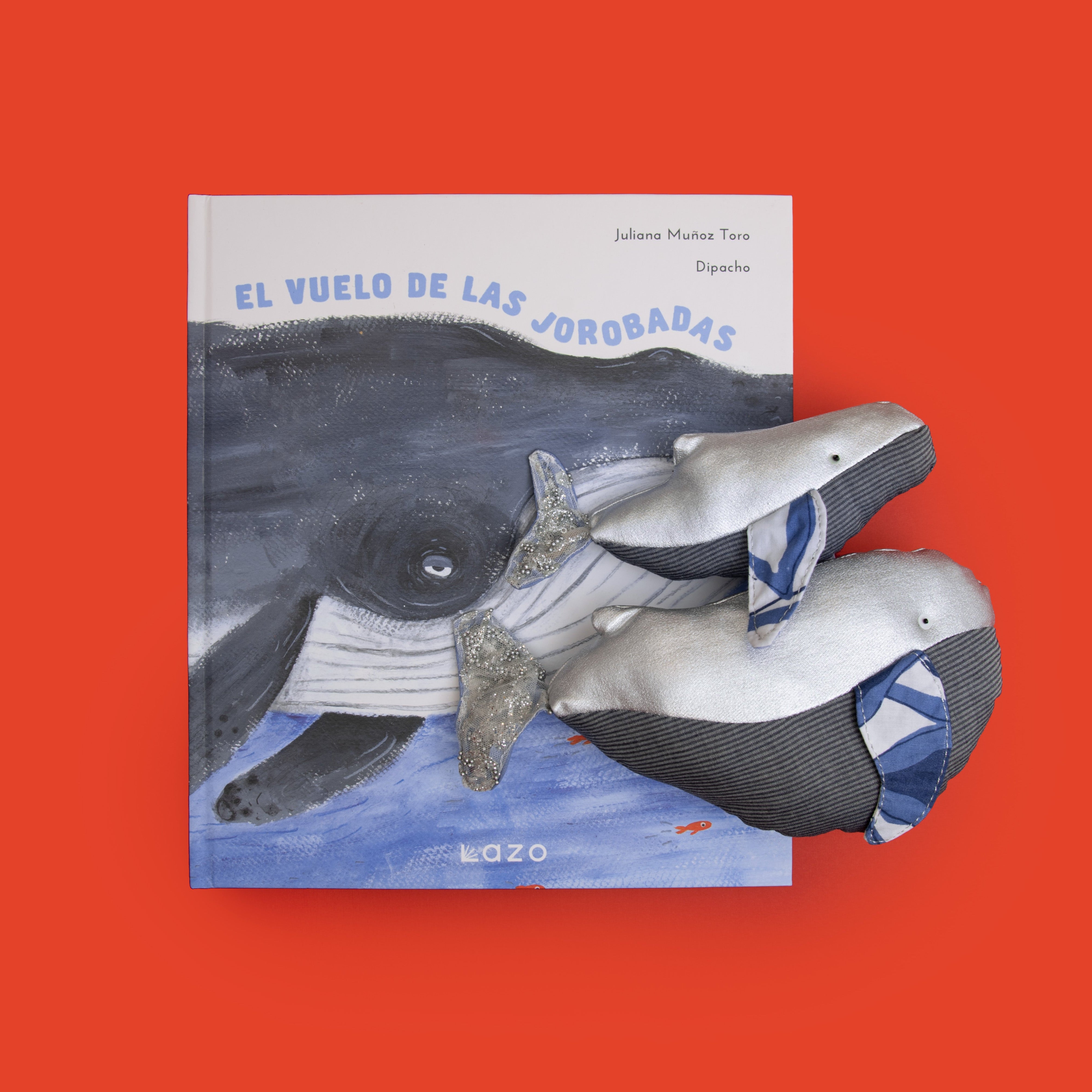 Libro El vuelo de las jorobadas + ballena y ballenato