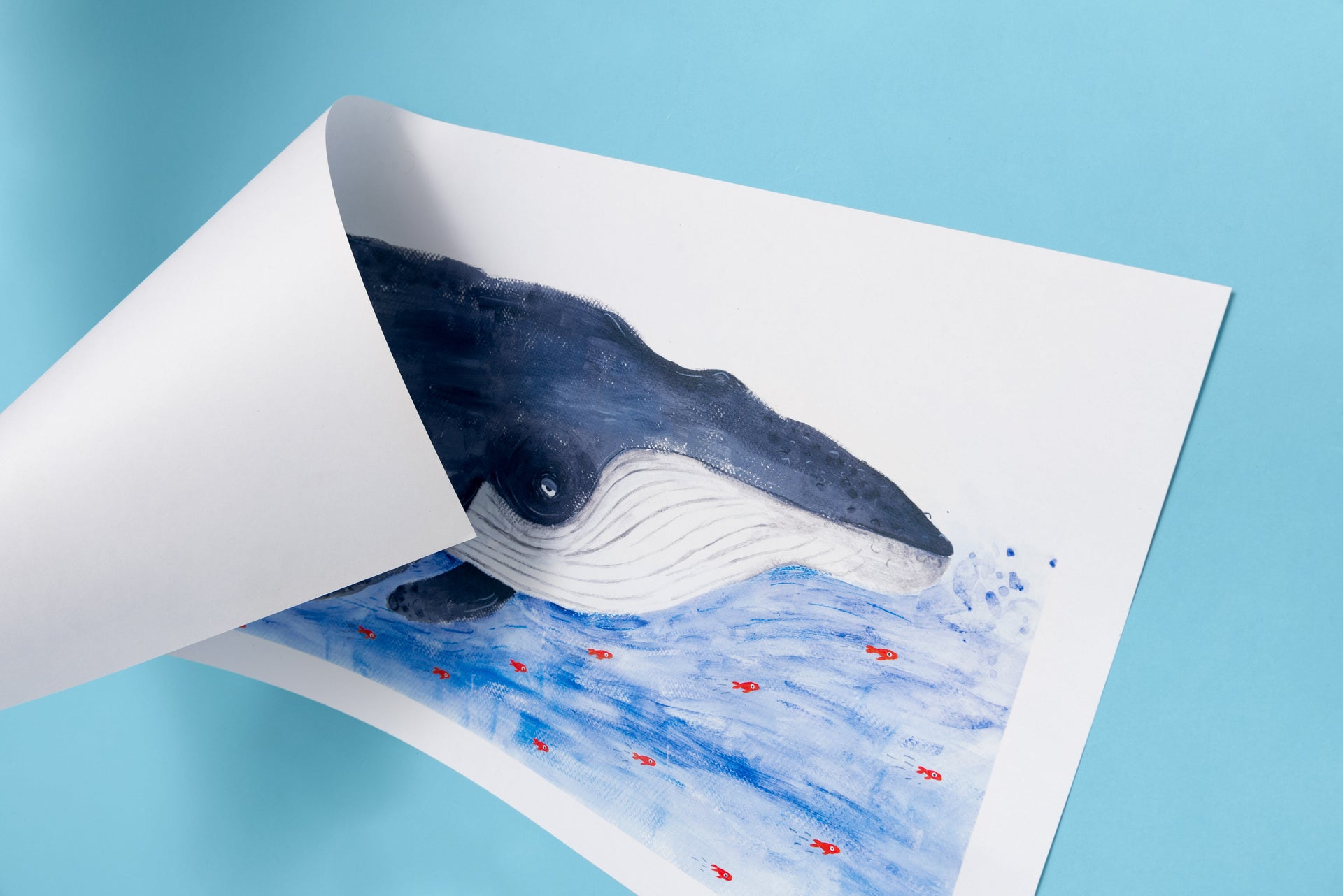 Afiche Ballena de grandes alas